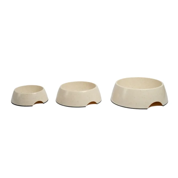Set of 2 Natural White Fiber Dog Bowls