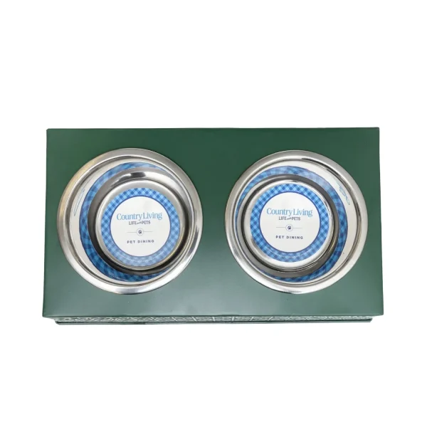 Elevated Dog Feeder with 2 Stainless Steel Bowls