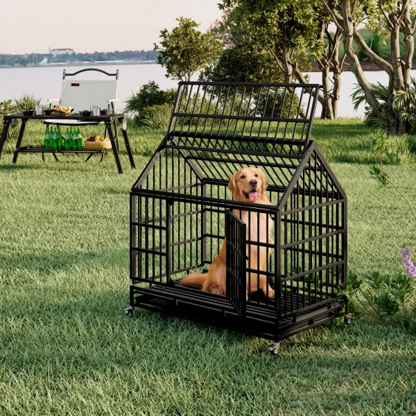 Heavy Duty Large Folding Metal Dog Crate