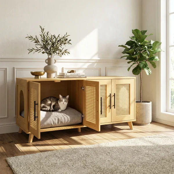 Premium Wood Cat Cabinet
