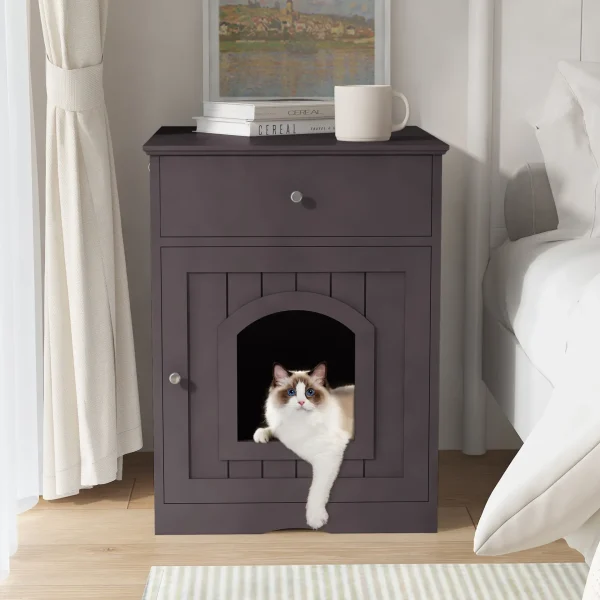 Cat Litter Box Side Table