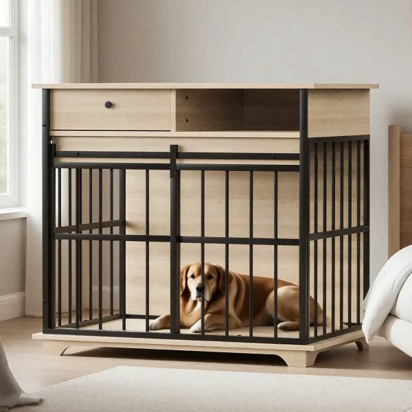 Large Indoor Wooden Pet Kennel