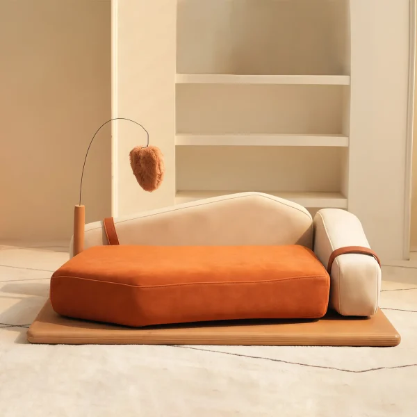 Oak Veneer Pet Bed for Cats & Dogs