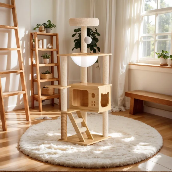 Modern Cat Tree Tower with Sisal Scratching Posts