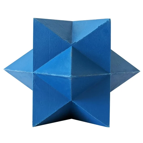 Blue Star-Shaped Natural Rubber Dog Chew Toy